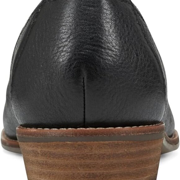 Womens Leather Casual Loafer Size 9 Black Cushioned Slip-On Flexible Sole - Picture 4 of 6